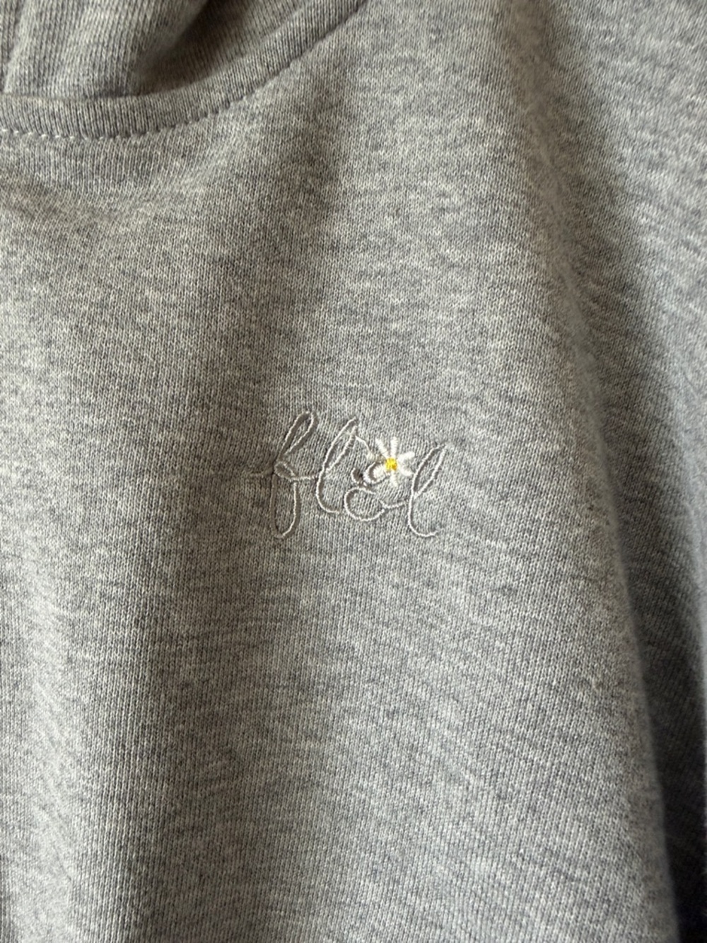 For Love And Lemons Josie Cropped Gray Hoodie Sweatshirt - Picture 3 of 6